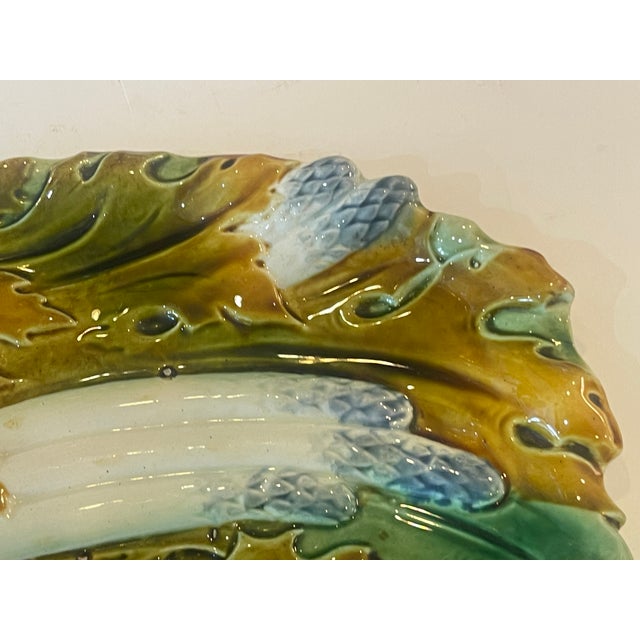 French French Majolica Asparagus Dish, c.1890 For Sale - Image 3 of 11