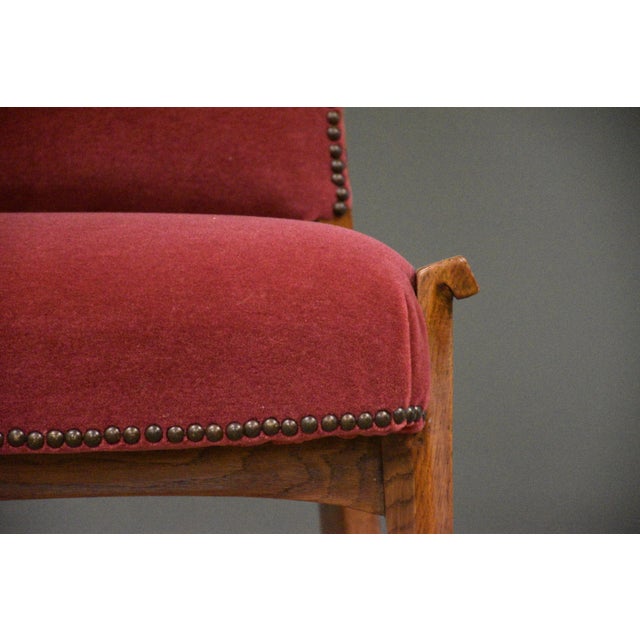 1960s Pere Cosp Oak and Mohair Dining Chairs - Set of 8 For Sale - Image 10 of 12