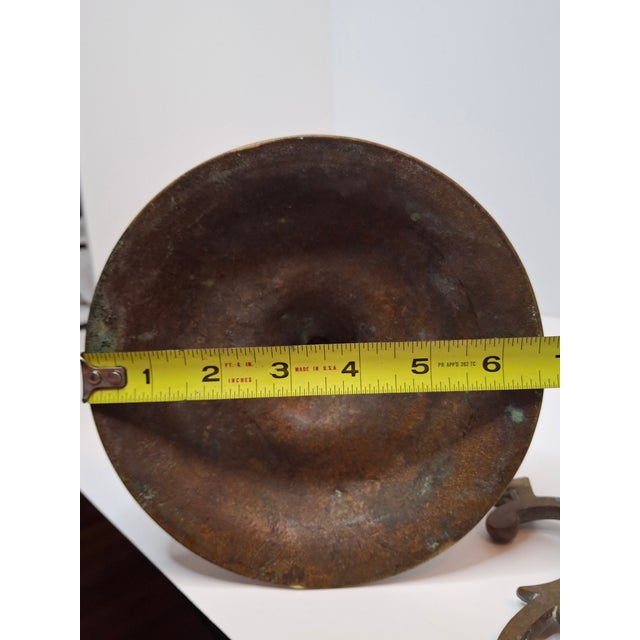 Religious 19th C. Polish Bronze Sabbath Candelabrum Star of David Finial Large 18" Rare For Sale - Image 3 of 18