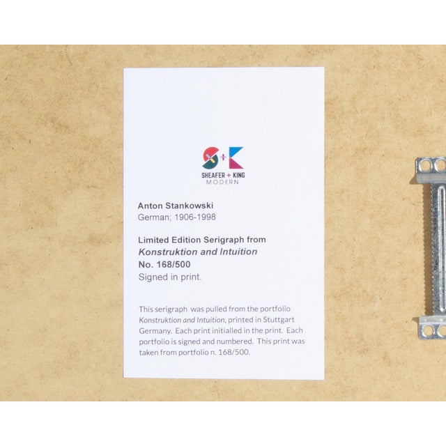 Printmaking Materials 1995 “Konstruktion and Intuition” Serigraph Print by Anton Stankowski For Sale - Image 7 of 8