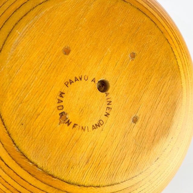 Mid 20th Century Vintage Mid Century Modern Paavo Asikainen Finland Hand Turned Laminated Bowl For Sale In Baltimore - Image 6 of 12
