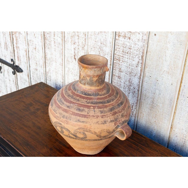 19th Century Antique Decorated Earthenware Water Jug For Sale - Image 5 of 10