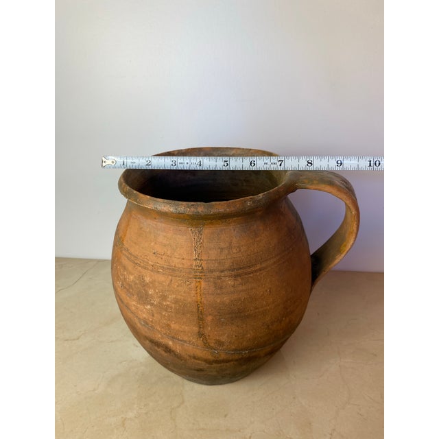 Antique Rustic Terracotta Water Jug, Mediterranean Style For Sale - Image 10 of 11