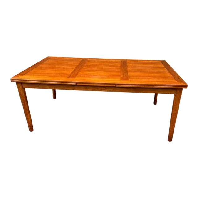 天童木工 / Dining Table / Vintage Mid Century Modern Oak DANISH DINING TABLE hidden leaves, c