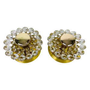 Crystal Glass Sconces from Palwa, Germany, 1960s, Set of 2
