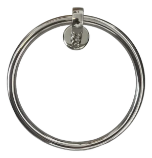 Waterworks Crystal 7” Towel Ring in Polished Nickel