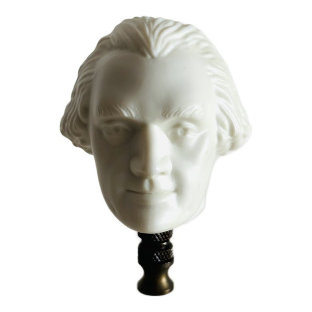 Thomas Jefferson Head Bust Lamp Finial on Bronze Hardware For Sale