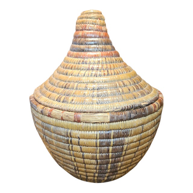 19th Century Southwestern Coiled Basket For Sale