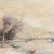 Wood 'The Seine in Winter' by Charles Gordon Harris, School of Paris, Tonalist, Snowy French Landscape, Mood For Sale - Image 7 of 9