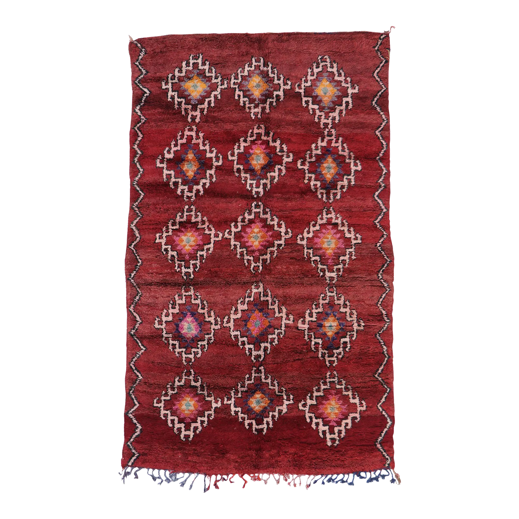 Vintage Red Moroccan Rug, 06'05 X 10'05 | Chairish