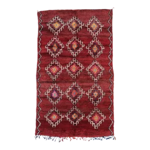 Vintage Red Moroccan Rug, 06'05 X 10'05