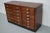 Vintage French Oak and Fabric Store Apothecary Cabinet, 1950s For Sale - Image 14 of 18