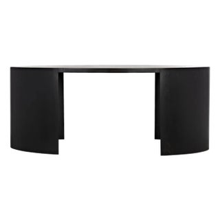 Marigold Desk, Ebony Walnut with Black Iron For Sale