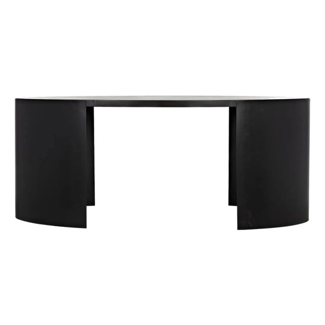 NOIR Marigold Desk, Ebony Walnut with Black Iron For Sale