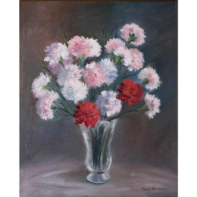 Paule Bisman, Floral Still Life, Oil on Canvas For Sale - Image 7 of 7
