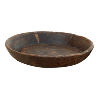 Wabi Sabi Dark Wood Fruit Bowl For Sale