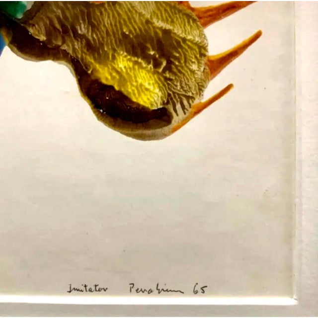 Jules Perahim (Born: 1914; Bucharest, Romania - Died: 2008; Paris, France) Oil painting on paper depicting a figure with...