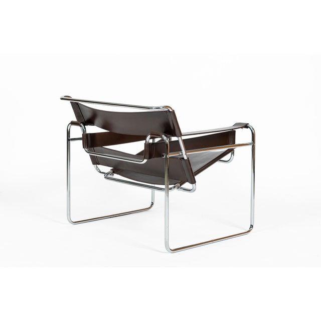 Mid Century Brown Wassily Chair by Marcel Breuer for Stendig 1960s, 2 Available For Sale In Detroit - Image 6 of 17
