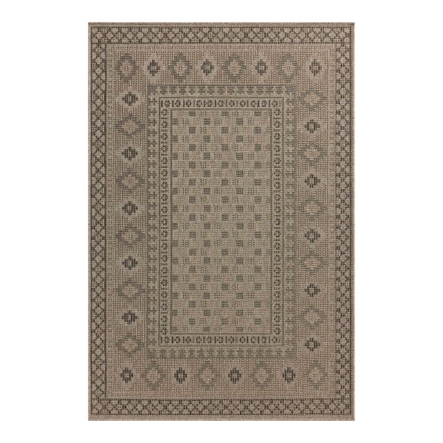 Chris Loves Julia x Loloi Providence Dove / Charcoal 5'-0" x 7'-7" Area Rug For Sale