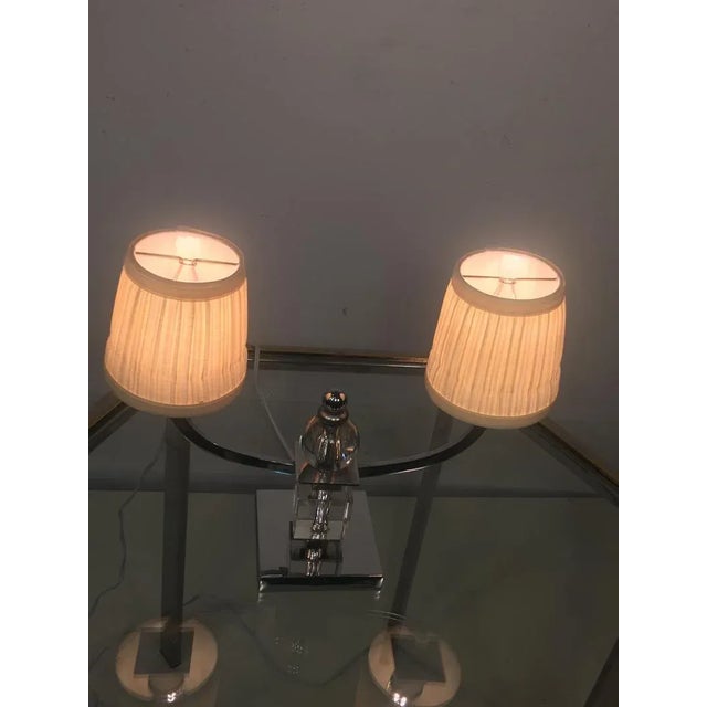 Mid 20th Century French Art Deco Lamps Attributed to Jacques Adnet - a Pair For Sale - Image 5 of 12