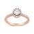 18K Rose Gold 1/2 Cttw Composite Marquise Composite Diamond Oval Shaped Halo Engagement Ring (F-G Color, VS1-VS2 Clarity) - Ring Size 7 For Sale - Image 4 of 7