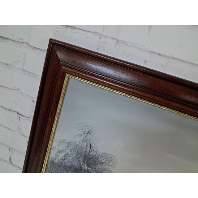 Large Oil Painting, Black & White Winter Landscape on Canvas, H. Gamlen, 1980 For Sale - Image 16 of 18