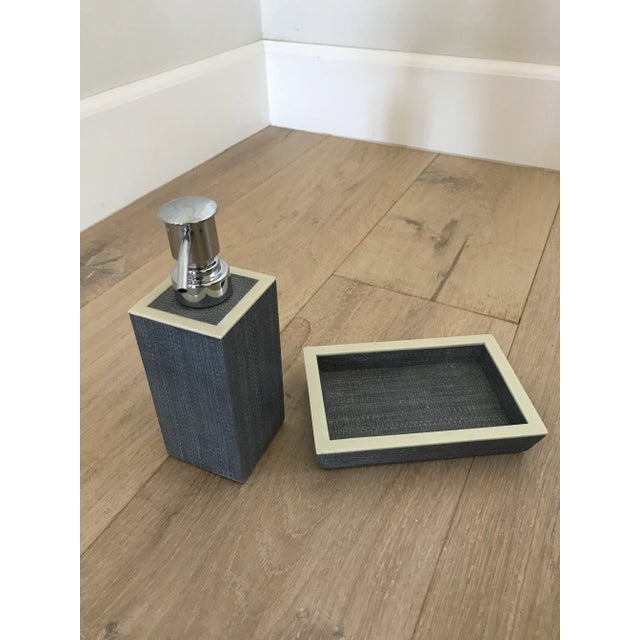 Brand: Pigeon and Poodle Steel Blue Abaca/White Resin • Handsome accessories crafted with high-end materials. •Inspired by...