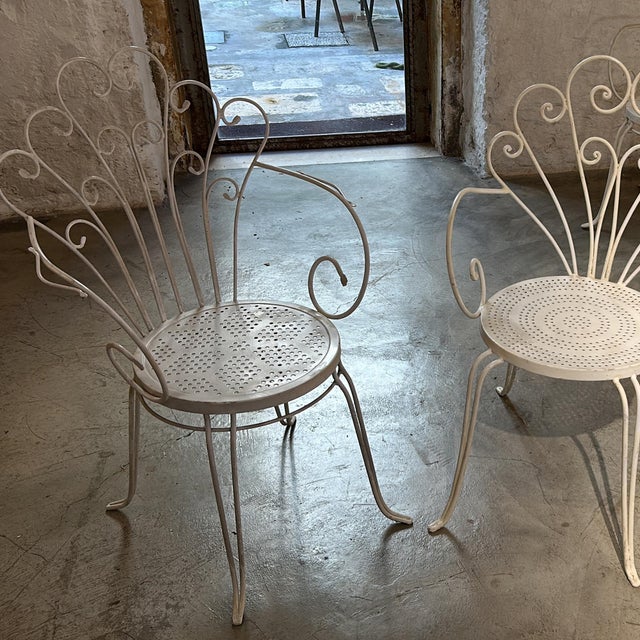 Mid-Century Modern Wrought Iron Garden Chairs by Lio Carminati, 1950s, Set of 10 For Sale - Image 11 of 18