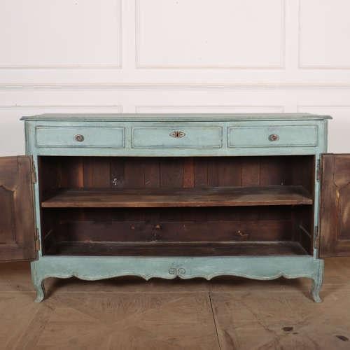 Blue 19th Century French Painted Buffet For Sale - Image 8 of 12