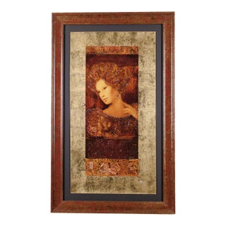 2000 Csaba Markus "Veronika" Artist Hand Signed and Numbered & Embellished Limited Edition Serigraph 169/225 Exquisitely Framed and Matted For Sale