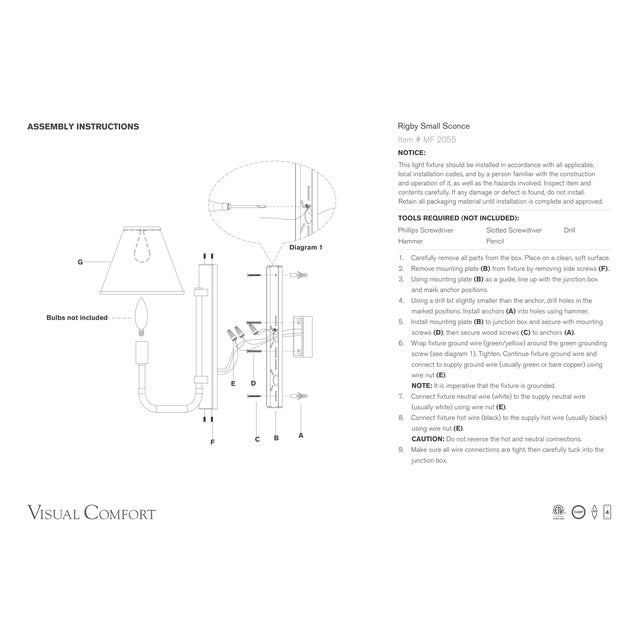 Visual Comfort Marie Flanigan for Visual Comfort Signature Rigby Small Sconce in Soft Brass and Natural Oak with Linen Shade For Sale - Image 4 of 5