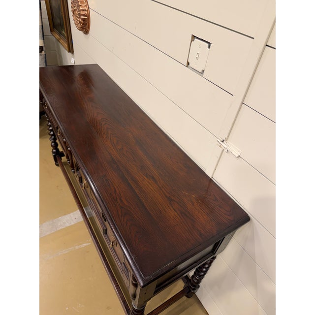 Brown Vintage Jacobean Dresser Base For Sale - Image 8 of 10