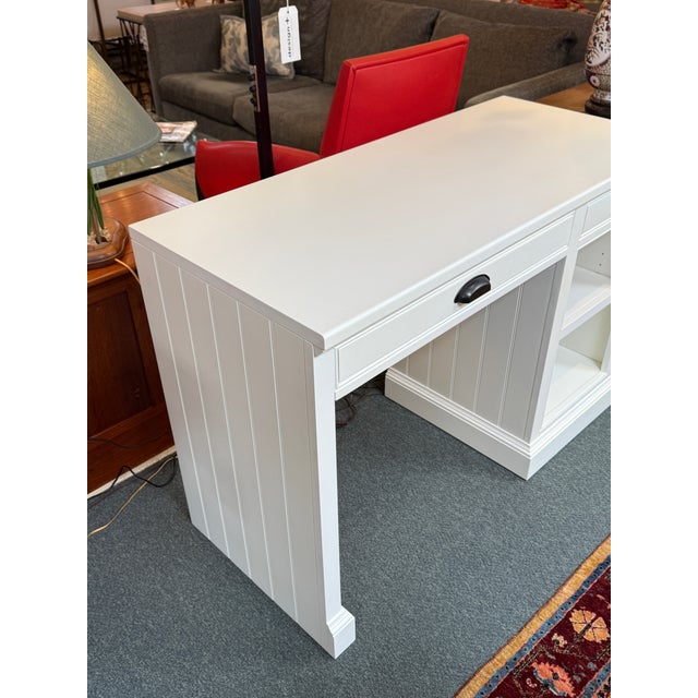 English Pottery Barn Aubrey Single Cabinet Writing Desk For Sale - Image 3 of 12