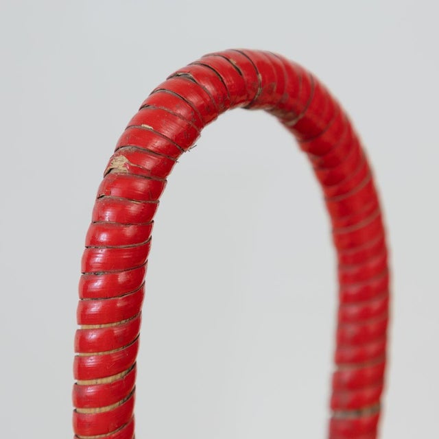 Wood 1950s French Wicker Wine Bottle Holder For Sale - Image 7 of 13