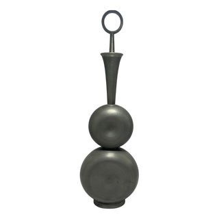 Modernist Sculptural Pewter Bottle attributed to Gunnar Havstad, Norway, 1950s For Sale