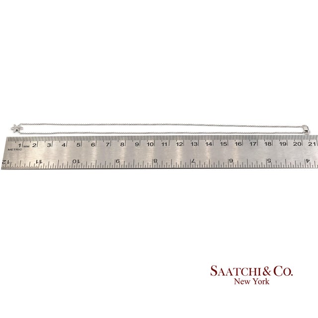 18k(750) White Gold Natural Diamond Pendant Necklace With Chain For Sale - Image 10 of 11