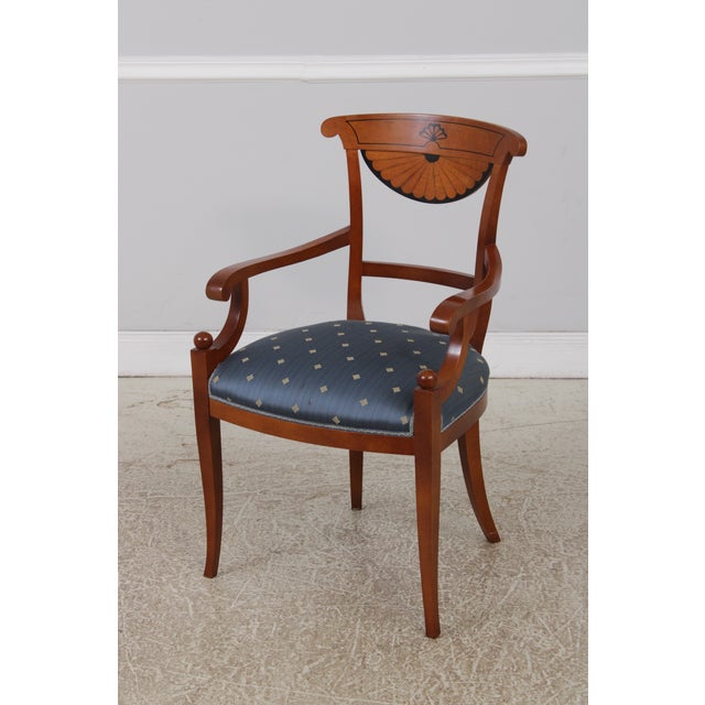 Biedermeier Set of 6 Biedermeier Style Satinwood Dining Chairs For Sale - Image 3 of 16