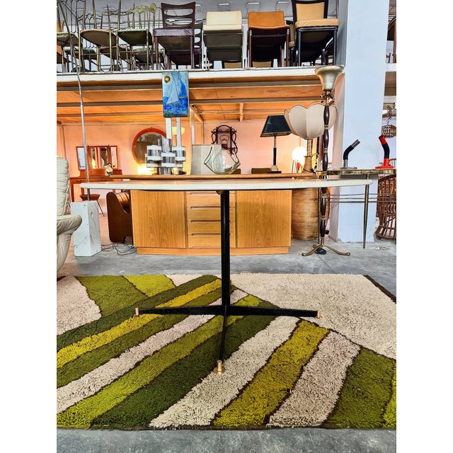 1970s Dining Table with Light Marble Top, 1970s For Sale - Image 5 of 7