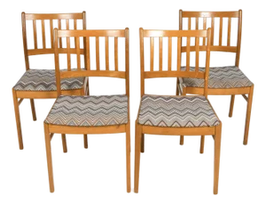 Set of 4 Danish Modern Teak Dining Chairs| Mid Century Scandinavian Chairs, 1960s