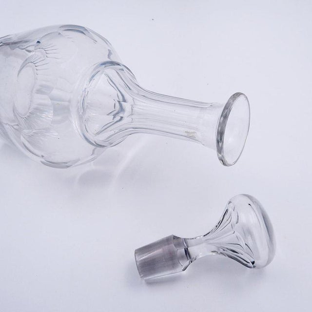 Vintage Glass Carafe Vase For Sale - Image 4 of 7