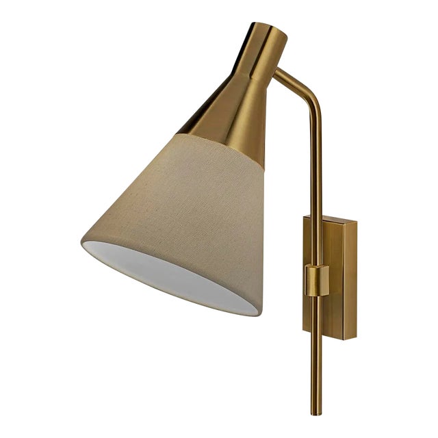 Brushed Brass Wall Light For Sale