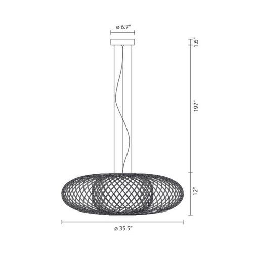 Anwar T 30 Suspension Lamp by Stephen Burks For Sale - Image 6 of 7