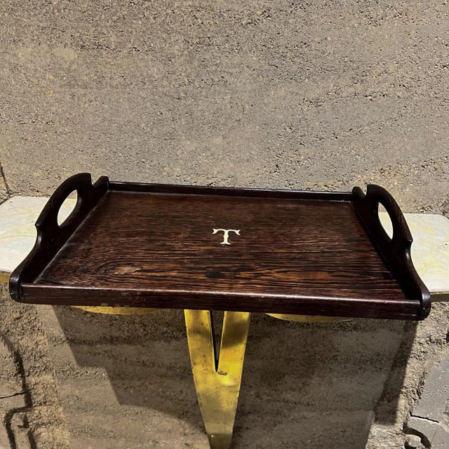 Antique Exotic Wood Serving Tray, Art Deco Style, Early 20th Century For Sale - Image 11 of 12