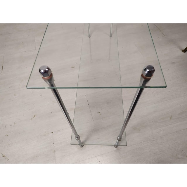 Silver Vintage Chrome Console, 1970s For Sale - Image 8 of 12