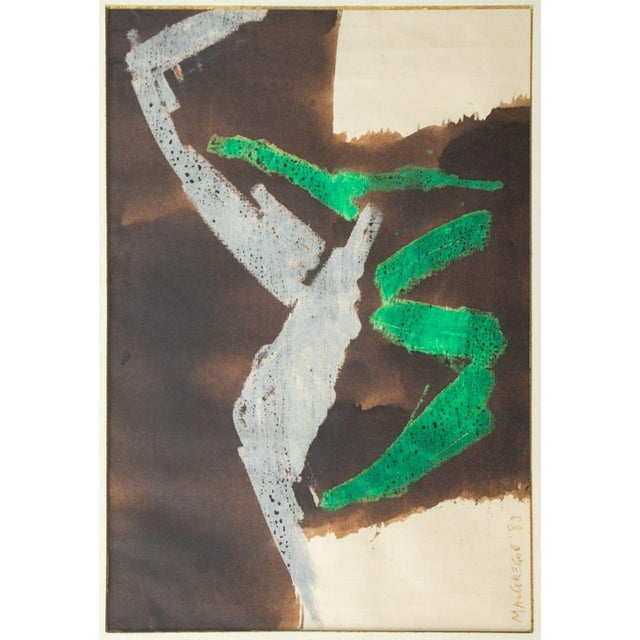 Postmodern Willard MacGregor Abstract Watercolors, 2 For Sale - Image 3 of 11