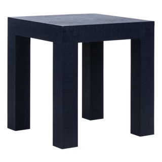 Sanibel Raffia Side Table - Black For Sale