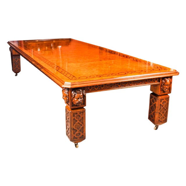 19th Century Elizabethan Revival Pollard Oak Extending Dining Table For Sale