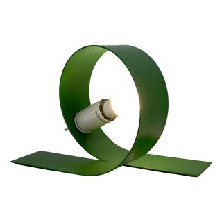 Green Loop Table Lamp, 1980s For Sale