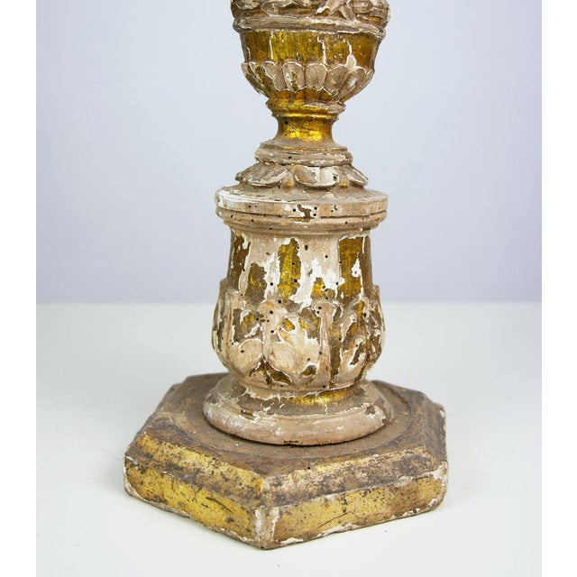 18t Century Altar Candle Holder For Sale - Image 6 of 10