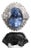 Late 20th Century Fine 7.43ct Gia Ceylon Blue Sapphire & 0.60ct Diamond Platinum Ring, Size 5.75 For Sale